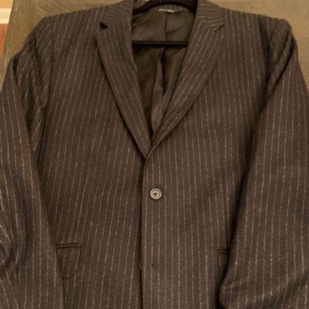 Banana Republic Gray Chalksripe Blazer 48L